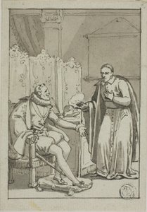 Publikum af kardinal med Henrik IV af Unknown