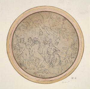 Diana og hendes nymfer overrasket af Actaeon af Unknown
