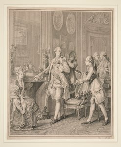 Drawing Room Scene (forberedelse til en ceremoni) af Unknown
