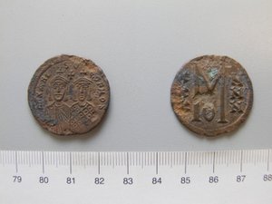 Follis (40 Nummi) af Michael II; Theophilus I fra Ukendt af Unknown