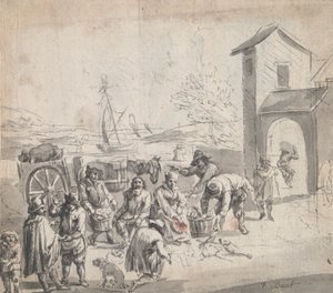 Havnescene af Unknown