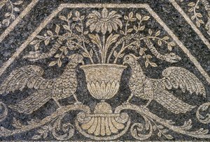 Mosaik og vægdekorationer, Nymphaeum ved Villa Litta Visconti Borromeo Arese, Lainate, Lombardiet, Italien af Unknown