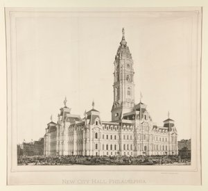 Det nye rådhus, Philadelphia af Unknown
