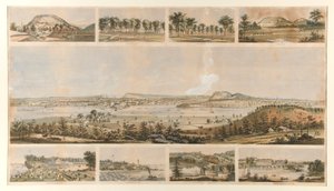 New Haven (9 visninger, panorama og 8 vignetter) af Unknown