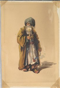 Russisk eller tyrkisk mand, der ryger en pibe af Unknown