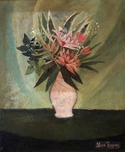 Stilleben, vase med blomster af Unknown