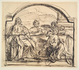 Aftensmad i Emmaus af Unknown