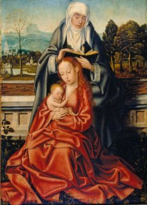 Jomfruen og barnet med St Anne, 1400-tallet af Unknown