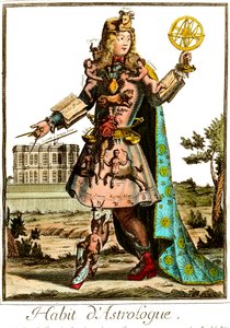 astrologdragt fra det 17. århundrede. Privat samling. af Unknown artist