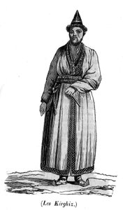 En kirgiser i det 19. århundrede. Tyrkiske mennesker, der levede siden antikken, den midterste Yenissei-dal (Kirgisistan eller Kirgisistan eller Kirgisistan) af Unknown artist