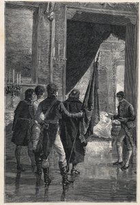 En deputation af Carbonari, det nationalistiske hemmelige selskab, præsenteres for Ferdinand I af de to Sicilier (tidligere Ferdinand IV af Napoli) 1820 af Unknown artist