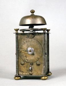 Et grønt klostervækkeur fra begyndelsen af det 16. århundrede, brugt i klostre, angav bedetimerne. af Unknown artist