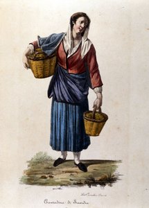 En bonde fra byen Scordia på Sicilien Gravering af det 19. århundrede af Unknown artist