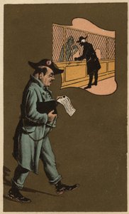 En skatteinspektør, anonym kromolitografi, slutningen af 1800-tallet. af Unknown artist