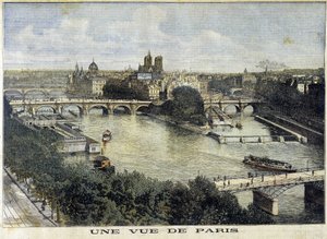 En udsigt over Paris - i "The Petity Journal" af Unknown artist