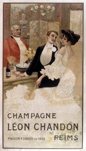 Reklameplakat for Léon Chandon champagne, slutningen af det 19. århundrede af Unknown artist