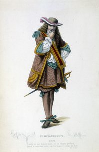 Alceste i "" Misantropen"" af Molière af Unknown artist