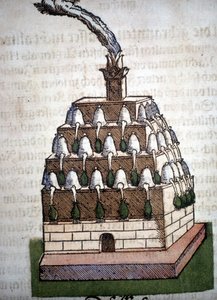 Alchemy: the Athanor Four fra en bog af Pietro Andrea Mattioli (Matthiole) (1500-1577). Frankfurt af Unknown artist
