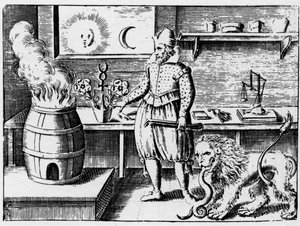Alchimie - La flamamme - Indgravering af 1659 i "L