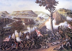 Amerikansk borgerkrig (1861 - 1865): Belejring af Missionary Ridge, 25. november af Unknown artist