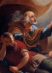 En engel befrier Sankt Peter fra fængslet, tegnet F. Devigne (?) af Unknown artist