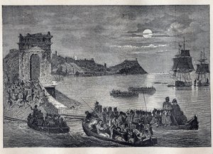 Ancona (Ancona) - Ancona ekspedition til Italien lanceret af Louis Philippe I natten mellem 22. og 23. februar af Unknown artist