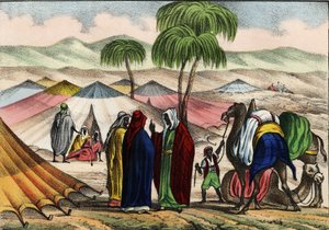 Arabisk karavane i Algeriet af Unknown artist