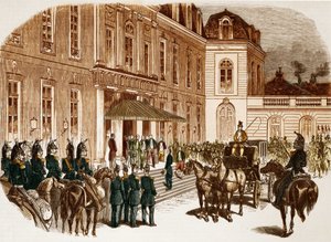 Ankomst af Louis Napoleon Bonaparte (Louis-Napoleon III) til Elysee dagen efter hans valg. af Unknown artist