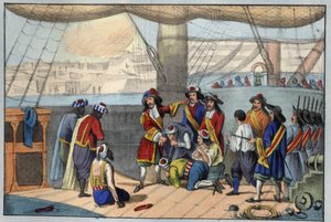 August 1682: Duquesnes bombning af Algier. (Abraham, Marquis Duquesne af Unknown artist