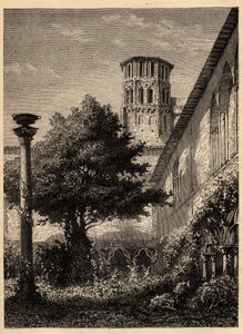 Augustinerkloster (Toulouse) - Le cloitre des Augustins à Toulouse - indgravering i "" PATRIE" - PINTUREQUIREQUE BESKRIVELSE AF FRANKRIG I 6 BIND AF LUCIEN HUARD - slutningen af ​​1800-tallet af Unknown artist