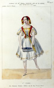 Den østrigske danserinde Fanny Elssler (1810-1884) i balletten "La gipsy"" 1839 1800-talstryk af Unknown artist