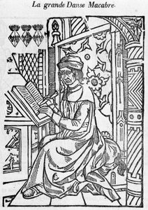 Autor des großen Totentanzes schreibt. von Unknown artist