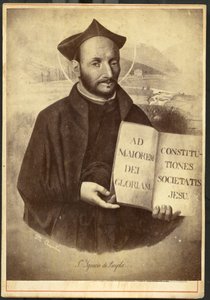 Azpeitia: Malet portræt af Sankt Ignatius af Loyola, grundlæggeren af Society of Jesus and the Jesuites af Unknown artist
