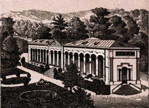 Baden Baden (Baden-Baden), Tyskland: udsigt over søjlegangen. i "Verden illustrerer 168 visninger"" Udateret (slutningen af 1800-tallet) af Unknown artist