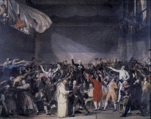 Bailly læste teksten til Jeu de Paumes ed den 20. juni af Unknown artist