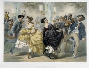 Bal på Closerie des Lilas, omkring 1860 af Unknown artist