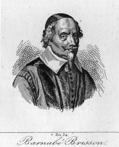 Barnabé Brisson, fransk magistrat 1530-1591 af Unknown artist