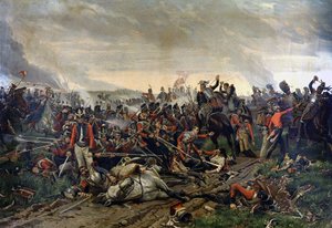 Slaget ved Waterloo den 18. juni af Unknown artist