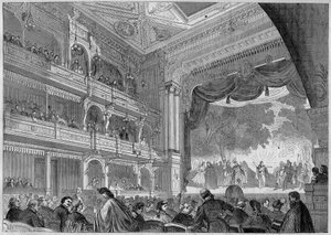 Berlin, udsigt til Wallner-teatrets nye sal ombygget i 1865. I “” L