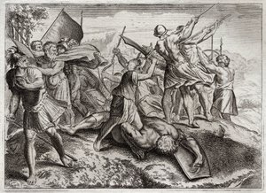 Bible of Royaumont, Gamle Testamente: Jonas Pontiff. Jonathas (Jonathan) efterfølger sin bror Judas Machabee (Maccabee, Macabee) i spidsen for oprøret mod Seleuciderne. Han vandt flere sejre. Diodot Tryphon overrasker ham endelig ved forræderi af Unknown artist