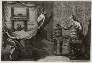 Bible of Royaumont, Det Gamle Testamente: Tabellen med forslagsbrød i Tabernaklet. Illustration fra 1811. af Unknown artist