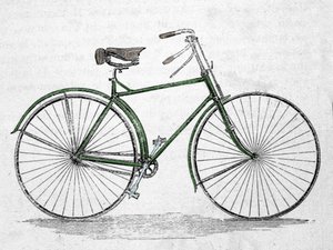 Cykelmodel med stel. af Unknown artist