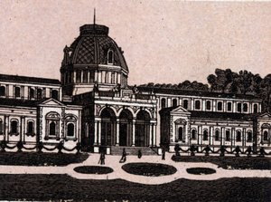 Budapest, Ungarn: udsigt over de termiske bade på Isle Margaret (Isle Margareth). i "" Verden illustrerer 168 visninger"" Udateret (slutningen af 1800-tallet) af Unknown artist