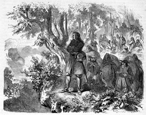 Camisards i Cevennerne. 1800-tals gravering. af Unknown artist