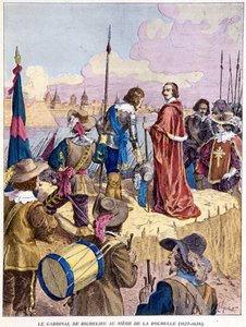 Kardinal Richelieu ved belejringen af La Rochelle (1627 - 1628) af Unknown artist