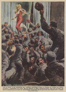 Jubel i Korea (farvelitografi) af Unknown artist