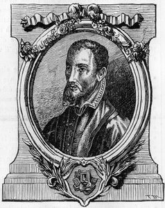 Christophe Plantin. 1514-1589. Antwerpens trykkeri af fransk oprindelse. 1800-tals gravering. af Unknown artist