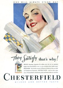 Cigaret Chesterfield af Unknown Artist