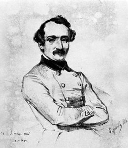 Cirque: portræt af Francois Baucher - frontispice, i "" Complete Works of Baucher"" af Unknown artist