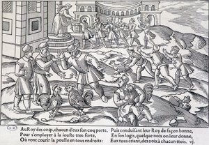 Hanekamp, XVI-XVII århundrede af Unknown artist